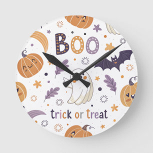 Halloween Round Wall Clock