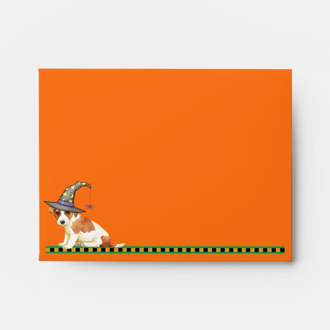 Halloween Russell Terrier Envelope (Front)