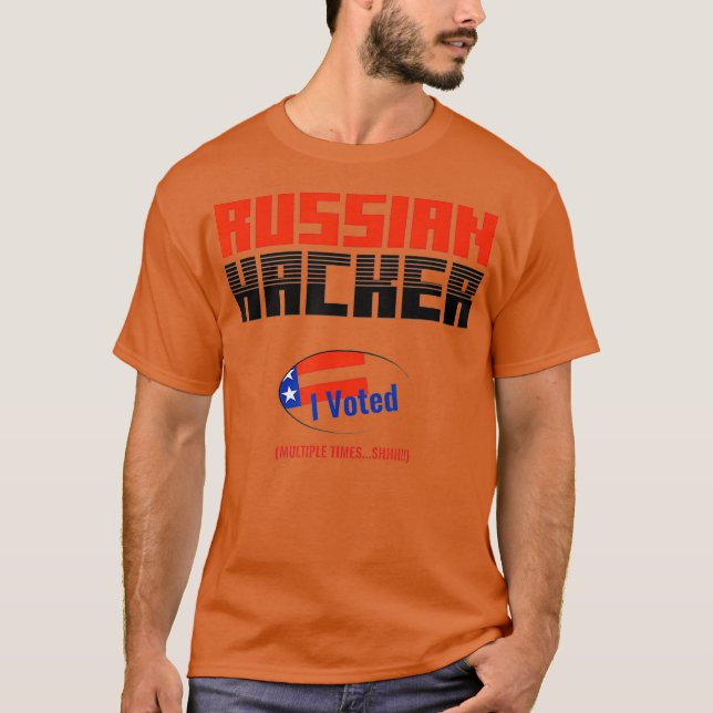 Halloween Russian Hacker Costume Design T-Shirt (Front)