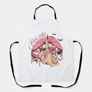 Halloween’s Basic Witch biting lips Apron