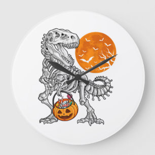 Halloween s for Boys Kids Dinosaur Skeleton T rex Large Clock