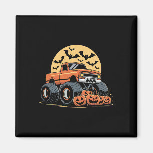 Halloween S For Kids Boys Monster Truck Pumpkins Magnet