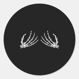 Halloween S Skeleton Hand Funny Costume Classic Round Sticker