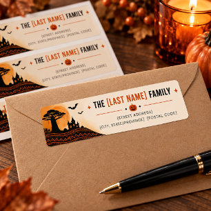 Halloween Safari Family Labels