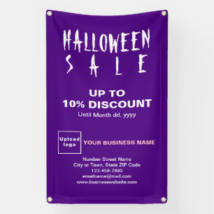 Halloween Sale Discount Business Purple Banner