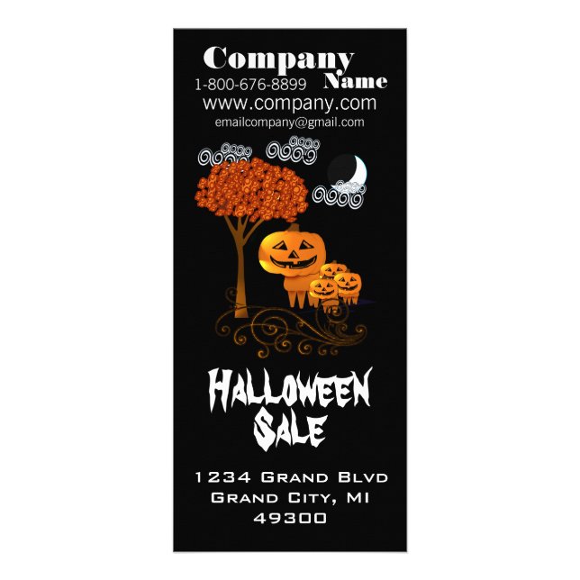 Halloween Sale Rack Card (Front)
