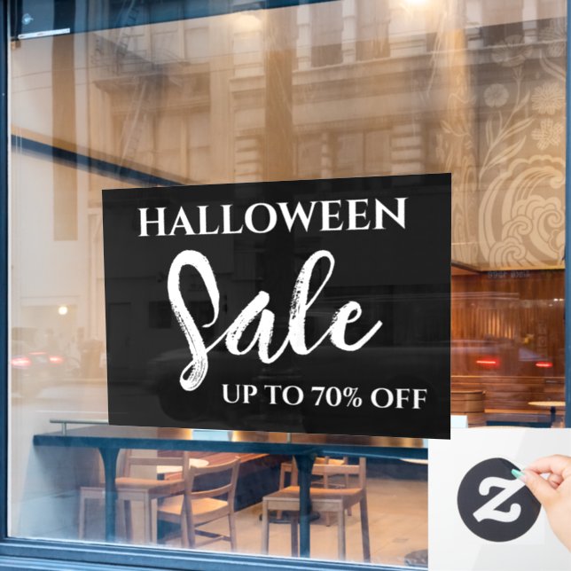 Halloween Sale Sign, Boutique Signage, Store (Cafe Window)
