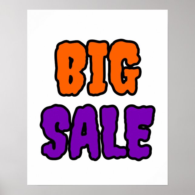 Halloween Sale Sign, Large Boutique Sale Poster (Front)