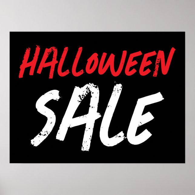Halloween Sale Sign, Retail Store Sale Poster (Front)