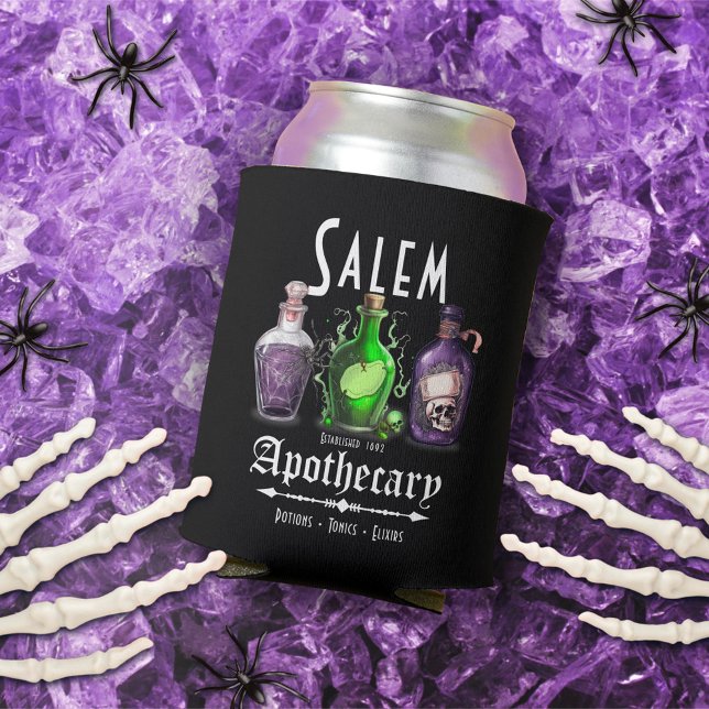Halloween Salem Apothecary Potions Tonics Elixirs Can Cooler (Creator Uploaded)