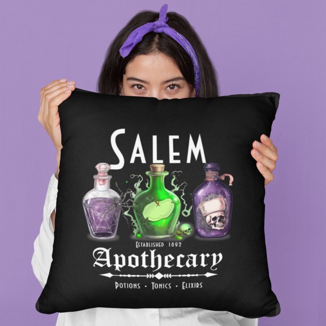 Halloween Salem Apothecary Potions Tonics Elixirs Cushion (Creator Uploaded)