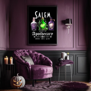 Halloween Salem Apothecary Potions Tonics Elixirs Poster