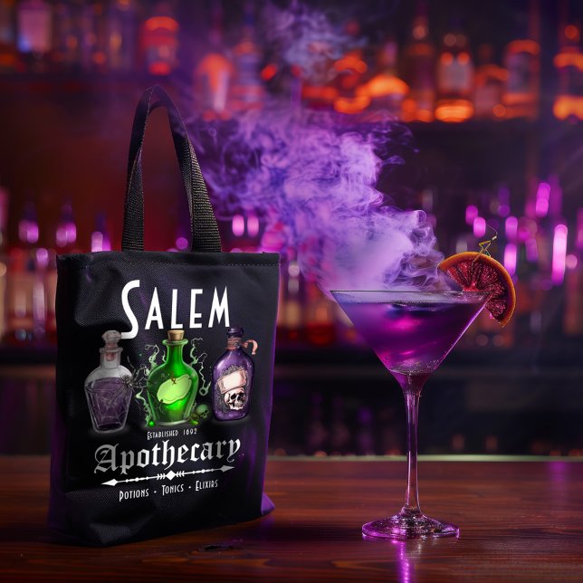 Halloween Salem Apothecary Potions Tonics Elixirs Tote Bag (Creator Uploaded)