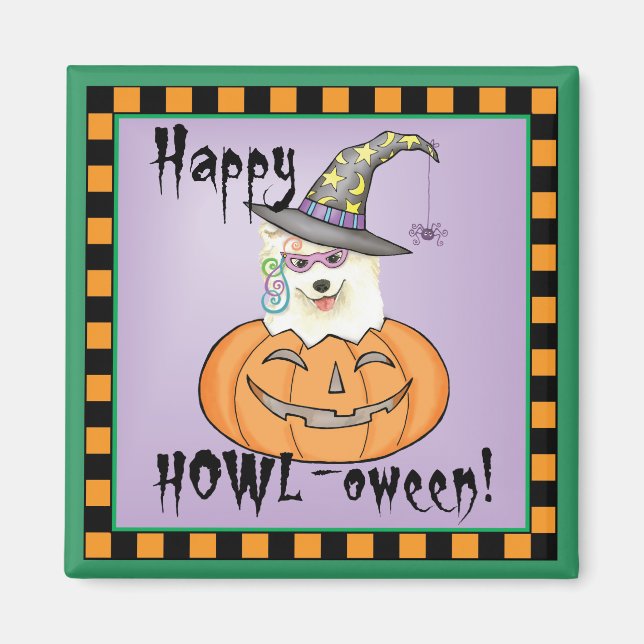 Halloween Samoyed Magnet (Front)