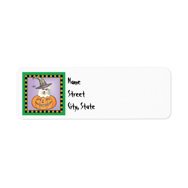 Halloween Samoyed Return Address Label (Front)