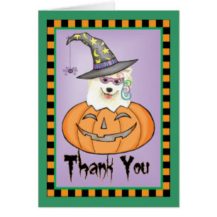 Halloween Samoyed Thank you card