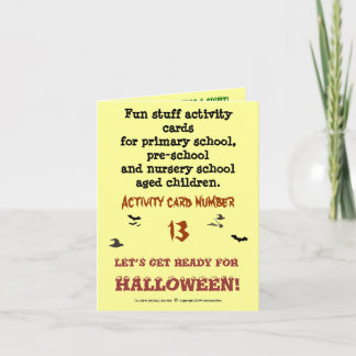 Halloween - Sample note size Activity card