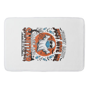 Halloween Sanitizer Funny Ghost Mask Candy_1 Bath Mat