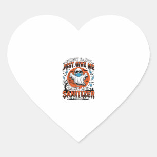 Halloween Sanitizer Funny Ghost Mask Candy_1 Heart Sticker