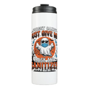 Halloween Sanitizer Funny Ghost Mask Candy_1 Thermal Tumbler