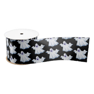 Halloween Satin Ribbon-Ghost Ribbon