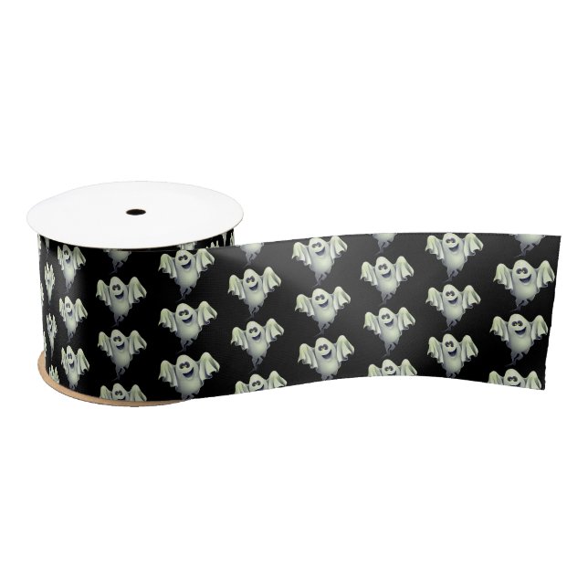 Halloween Satin Ribbon-Ghosts Ribbon (Spool)