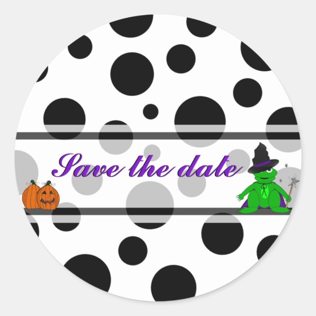 Halloween Save the dater Stickers (Front)