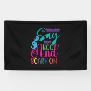 Halloween Say Boo And Scary On Birthday Banner