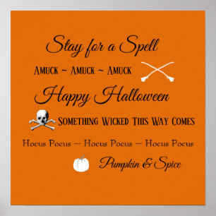 Halloween Sayings Poster
