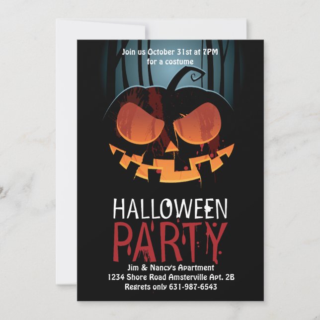 Halloween Scare Invitation (Front)