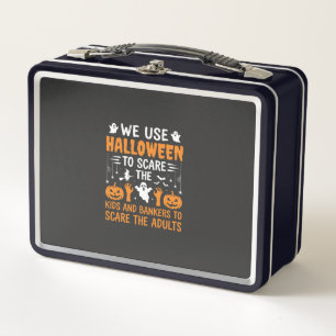 Halloween Scare Kids Bankers Adults Design Metal Lunch Box