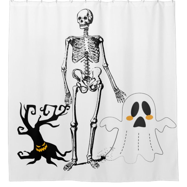 Halloween scare shower curtain (Front)