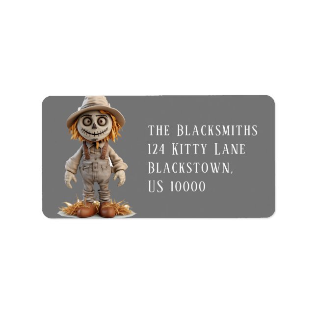  Halloween Scarecrow Address Label (Front)