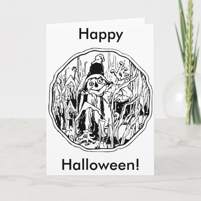 Halloween Scarecrow Card (Front)