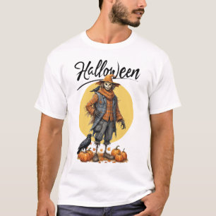 Halloween Scarecrow Men White T-Shirt