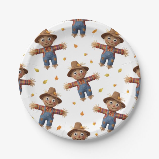 HALLOWEEN SCARECROW PAPER PLATE (Front)