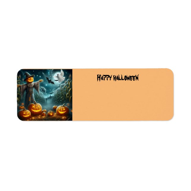 Halloween Scarecrow Return Address Label (Front)