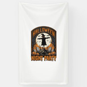 Halloween Scarecrow Shirt Vintage Graveyard Party_ Banner