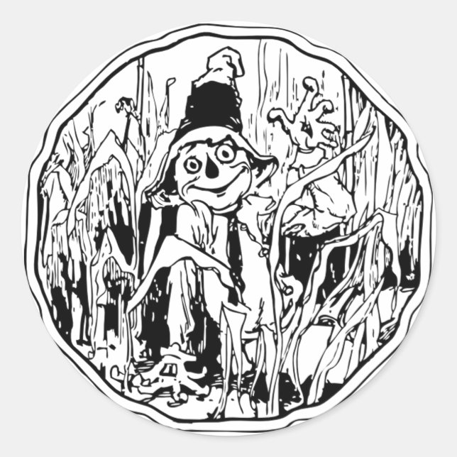 Halloween Scarecrow Sticker (Front)