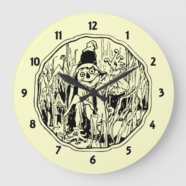 Halloween Scarecrow Wall Clock (Front)