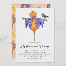 Halloween Scarecrow with Pumpkin Party