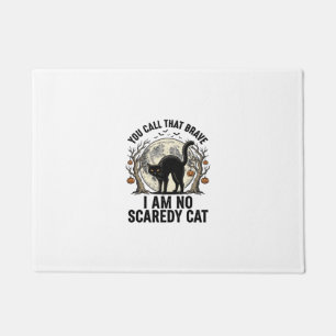 Halloween Scaredy Cat Vintage Engraving Shirt Desi Doormat