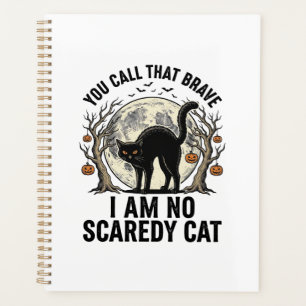 Halloween Scaredy Cat Vintage Engraving Shirt Desi Planner