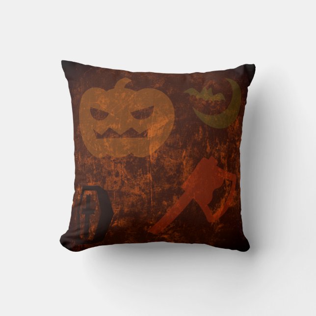 Halloween Scares on Eerie Background Cushion (Front)