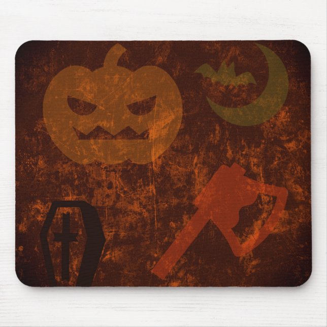 Halloween Scares on Eerie Background Mouse Pad (Front)