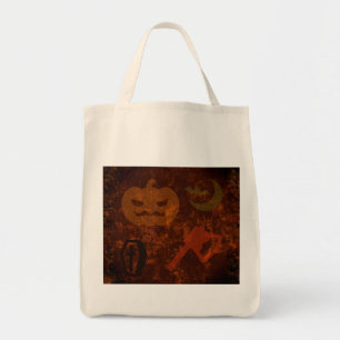 Halloween Scares on Eerie Background Tote Bag