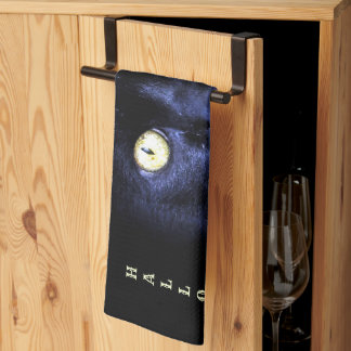 Halloween Scary Black Cat Horror Dark Night Tea Towel