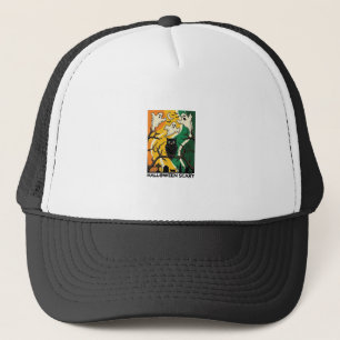 Halloween Scary Black Owl Ghosts Graveyard_1 Trucker Hat