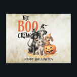 Halloween Scary Boo Dogs Crew Orange Pumpkin Postcard<br><div class="desc">Halloween Scary Boo Dogs Crew Orange Pumpkin Postcard. Unique,  beautiful,  stylish design. Easy to be personalised. Font style,  size and colours can be changed. Matching items are available.</div>