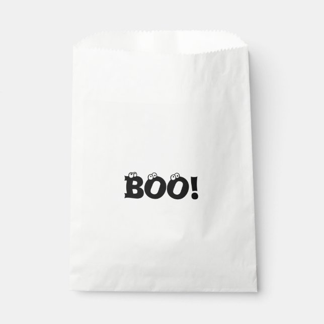 Halloween Scary Boo! eyeballs treat or trick Favour Bag (Front)